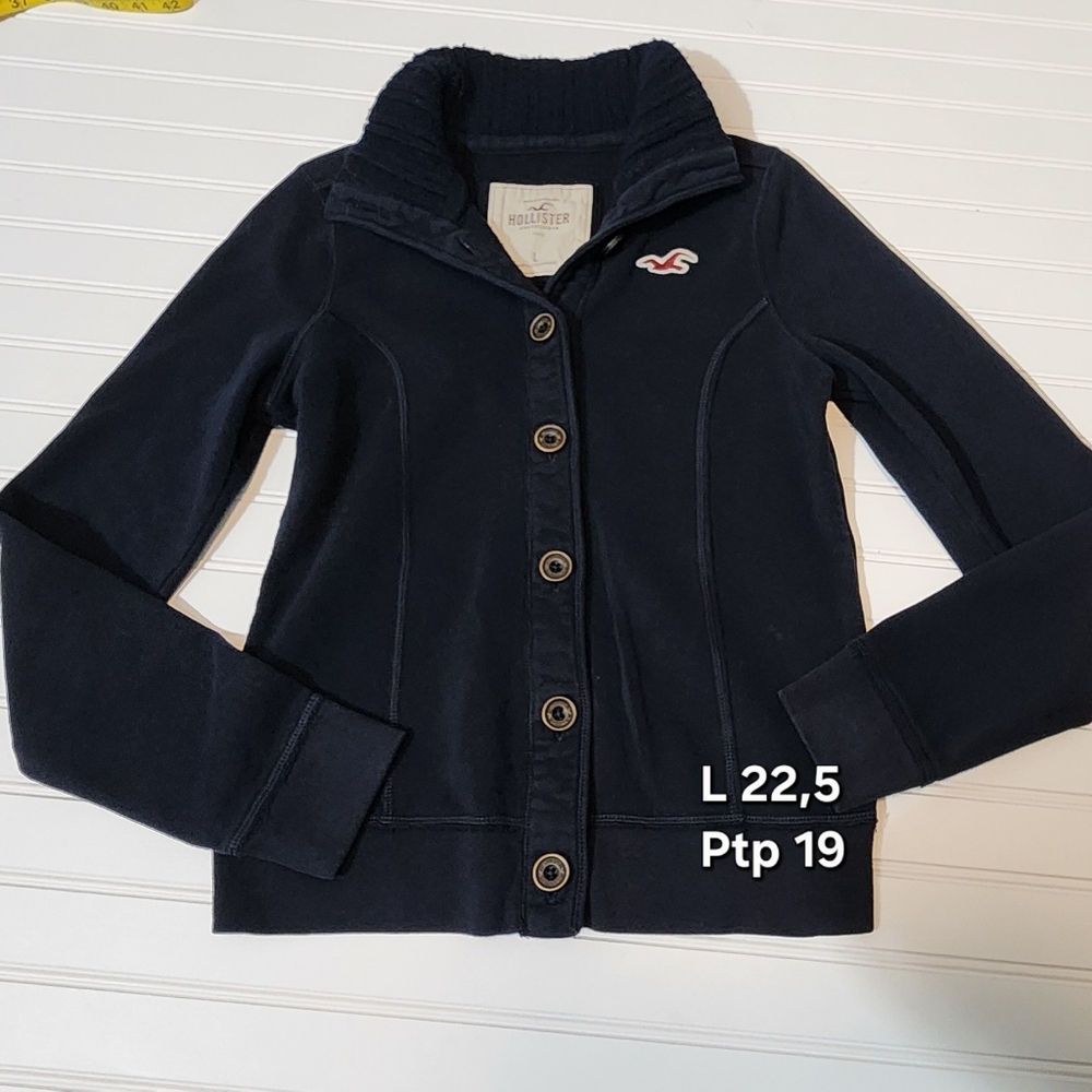 Hollister Navy Button-Up Jacket